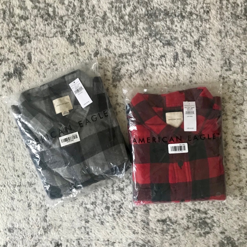 Two flannel shirts